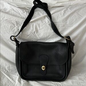 Coach Black Leather Shoulder Bag